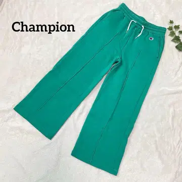 챔피온 새상품급 속기모 스웨트 팬츠 와이드 팬츠 M 그린 캐주얼