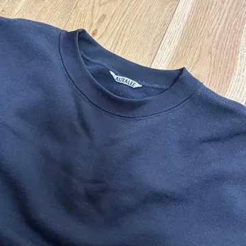 AURALEE 크루넥 맨투맨 블랙 사이즈 5