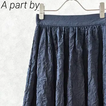 A part by 롱 스커트 플레어 쿠슈쿠슈 허리밴딩 심플
