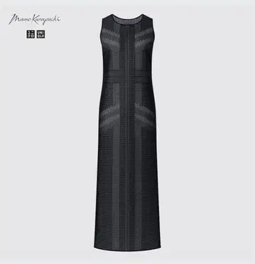 새상품 XXL 유니클로 마메쿠로구치 메쉬 맥시 원피스 슬리브리스