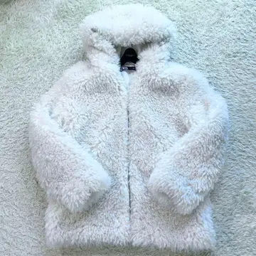 [컨디션 최상 ZARA] 복슬복슬 보아 후드 자켓 블루종 지퍼