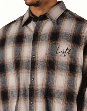 즉시 구매 재판매 없음 완판 Lyft 오버 사이즈 플란넬 셔츠