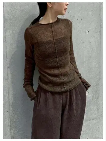 select MOCA by son 새상품 센터라인 시어 니트