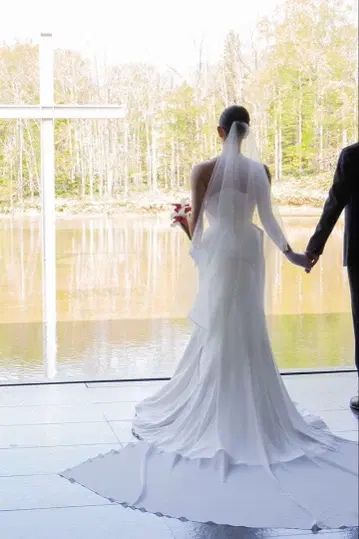 트리트 드레싱 웨딩 베일 개더 없음 80+120