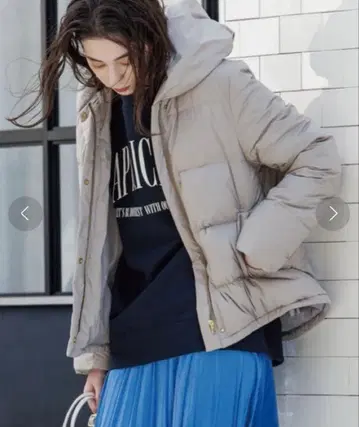 [ 미사용품 ] OPAQUE.CLIP 뮬러 다운 자켓 M 베이지