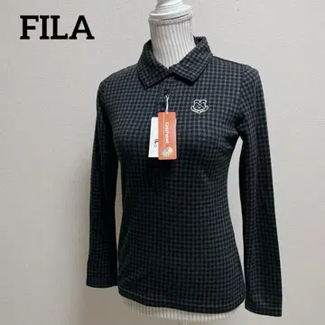 택 포함 새상품 휠라 골프웨어 긴팔 셔츠 하운드투스 셀히트 블랙