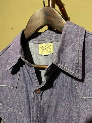 joe mccoy 데님 웨스턴 셔츠