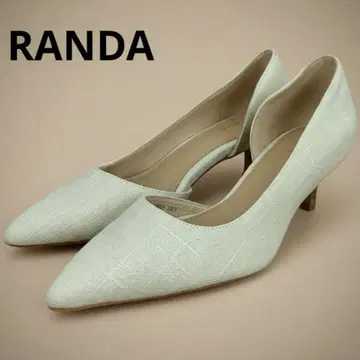 RANDA 펌프스 베이지 22.5cm 5cm 힐 슬림 레그 포인트