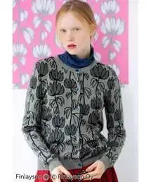 Finlayson 꽃무늬 긴팔 가디건