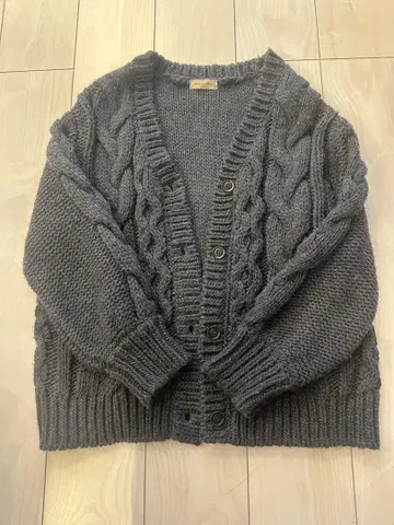 SM2 다크 그레이 케이블 짜임 가디건 사만사 모스모스