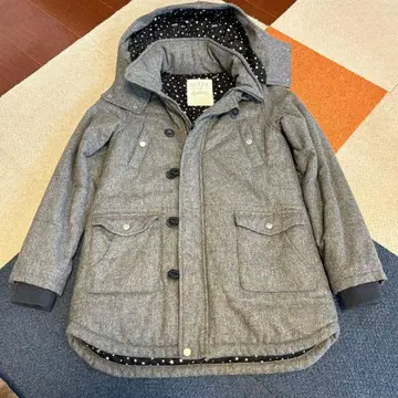 X girl 후드 부착 표면 울 다운