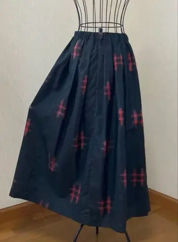 기모노 리메이크 R137 순수 실크 메이센 해체 원단 롱 스커트