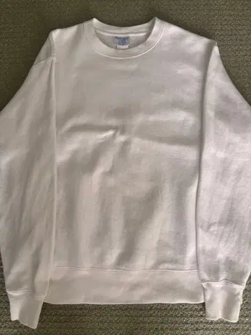 Champion Reverse Weave 트레이닝복 L 화이트 파랑 택