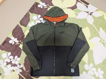 PUMA 나일론 자켓 올리브 그린/블랙