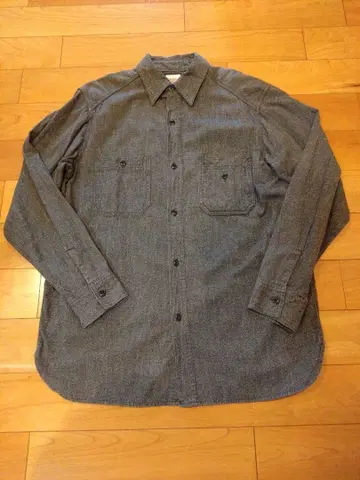 FULLCOUNT 풀카운트 멜란지 샴브레이 셔츠 38 블랙