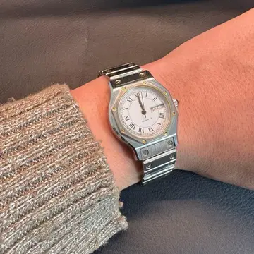 쿼츠 손목시계 화이트 다이얼 스테인리스