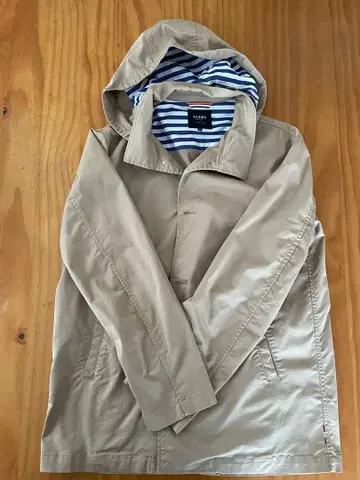 BEAMS 베이지 후드 부착 자켓 XL