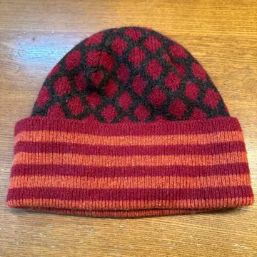 스코틀랜드제 울 100% 니트 캡