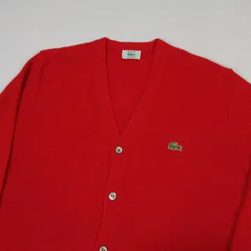 80s~당시물 IZOD LACOSTE 올드 라코스테 가디건 레드
