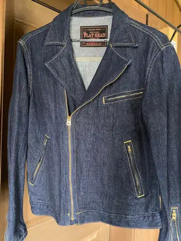 FLAT HEAD 더블 라이더스 데님 자켓 S 사이즈