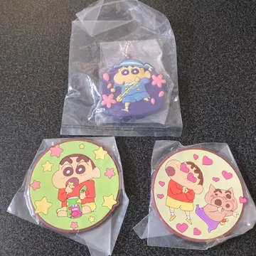 짱구는 못말려(크레용 신짱) 키링과 코스터 세트