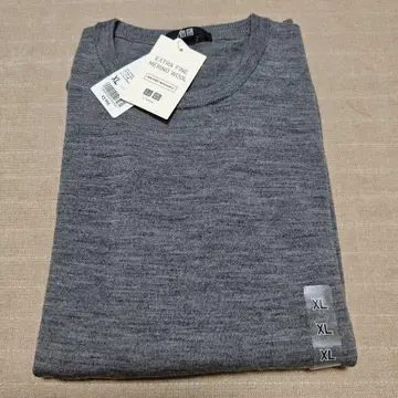 메리노 크루넥 스웨터 XL 그레이