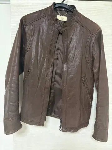 BEAUTY&YOUTH 브라운 가죽 자켓