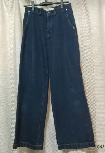 이에나 다크 블루 와이드 데님 팬츠 40 사이즈