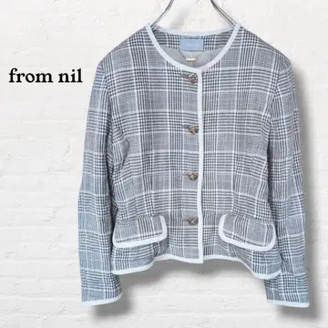 from nil 실크 혼방 노카라 자켓 [ M 상당 ] 그레이 계열