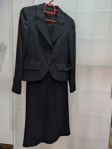 여성용 7호 블랙 포멀 원피스 정장 세트