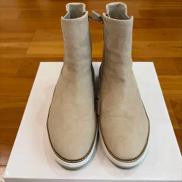 베이지 사이드 고어 부츠 스웨이드 23cm