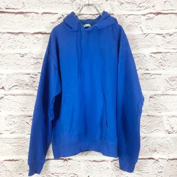 r391 BROWNY 파란색 후드 부착 후드티 M