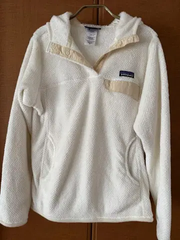 patagonia 후드 부착 플리스 자켓 M 화이트