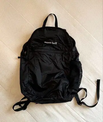 mont-bell 블랙 백팩 메쉬 포켓 부착 포켓터블 10L