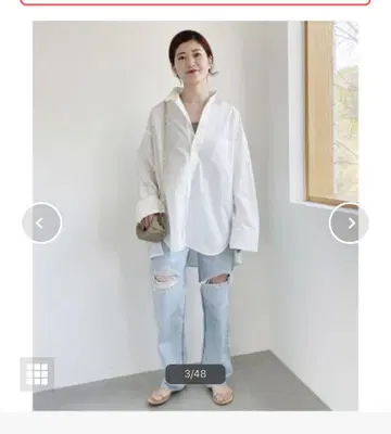 [ TICCA / 티카 ] exclusive 스퀘어 와이드 슬리브 셔츠