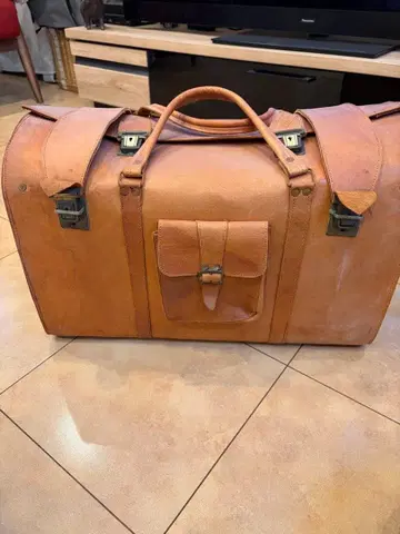 가죽 보스턴 백 브라운