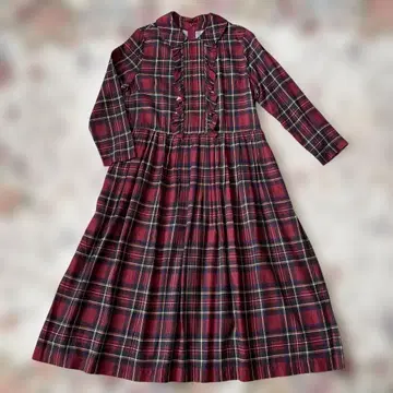 제인 마플 돈루살롱 빨간색 체크 원피스