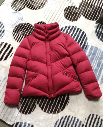 다운 코트 빨간색 여성용 아우터 다운 자켓 레드 코트