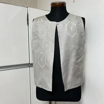 기모노 빈티지 원단 사용 리메이크 베스트