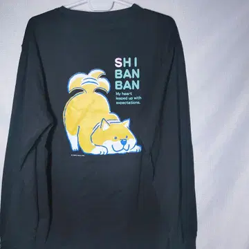 새상품 롱T XL 아카시반반 시바반반 흥미진진 강아지 코믹스 긴팔T셔츠