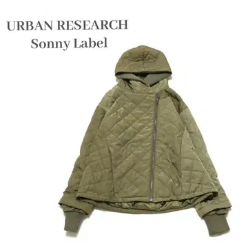 새상품급 어반 리서치 서니 라벨 퀼팅 후디 코트