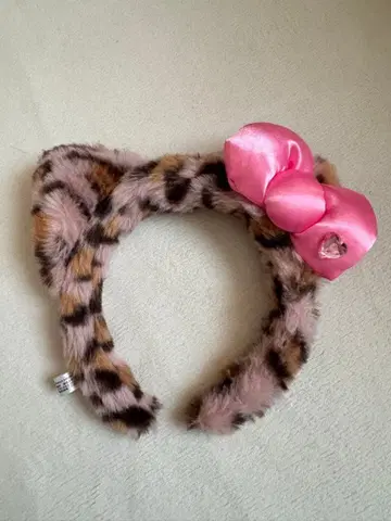키티 유니버셜 USJ 레오파드 무늬 머리띠 레오파드 무늬 머리띠
