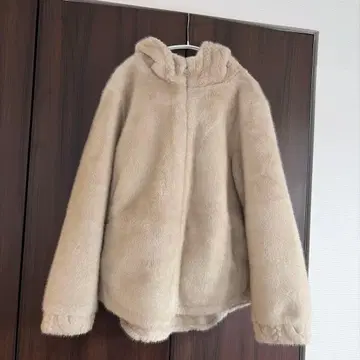 인조 모피 후드티