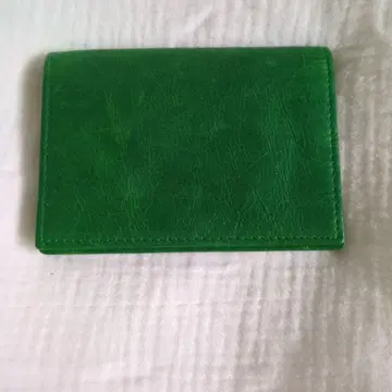 새상품 그린 컬러 가죽 명함지갑