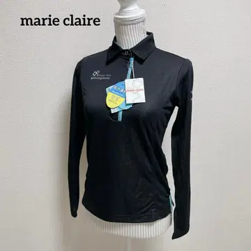 택 포함 새상품 마리끌레르 골프웨어 긴팔 셔츠 흡한속건 하프 지퍼