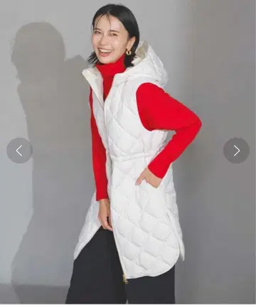 UNFILO TAION / 퀼팅 후드 부착 베스트