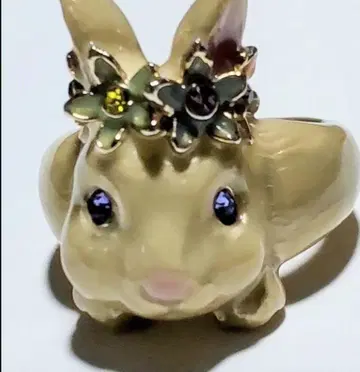 토끼 반지 꽃 장식 ANNA SUI 안나수이