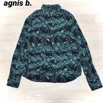 새상품급 에네스베 agnis b. 보태니컬 무늬 긴팔 셔츠 36