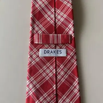 Drakes London 넥타이 빨간색 x 화이트