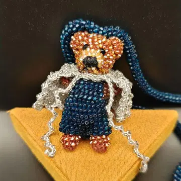 Aprosio&Co 목걸이 곰 베어 액세서리 비즈 봉제 인형